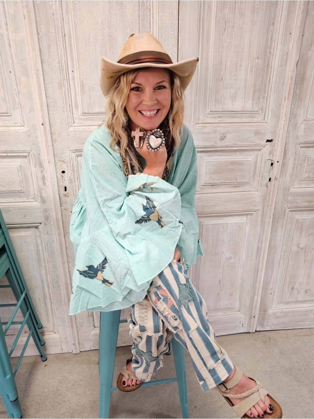 ❣️1 LEFT❣️🔥BRAND NEW Fly to The Stars Top by A Rare Bird - Picture 6 of 7